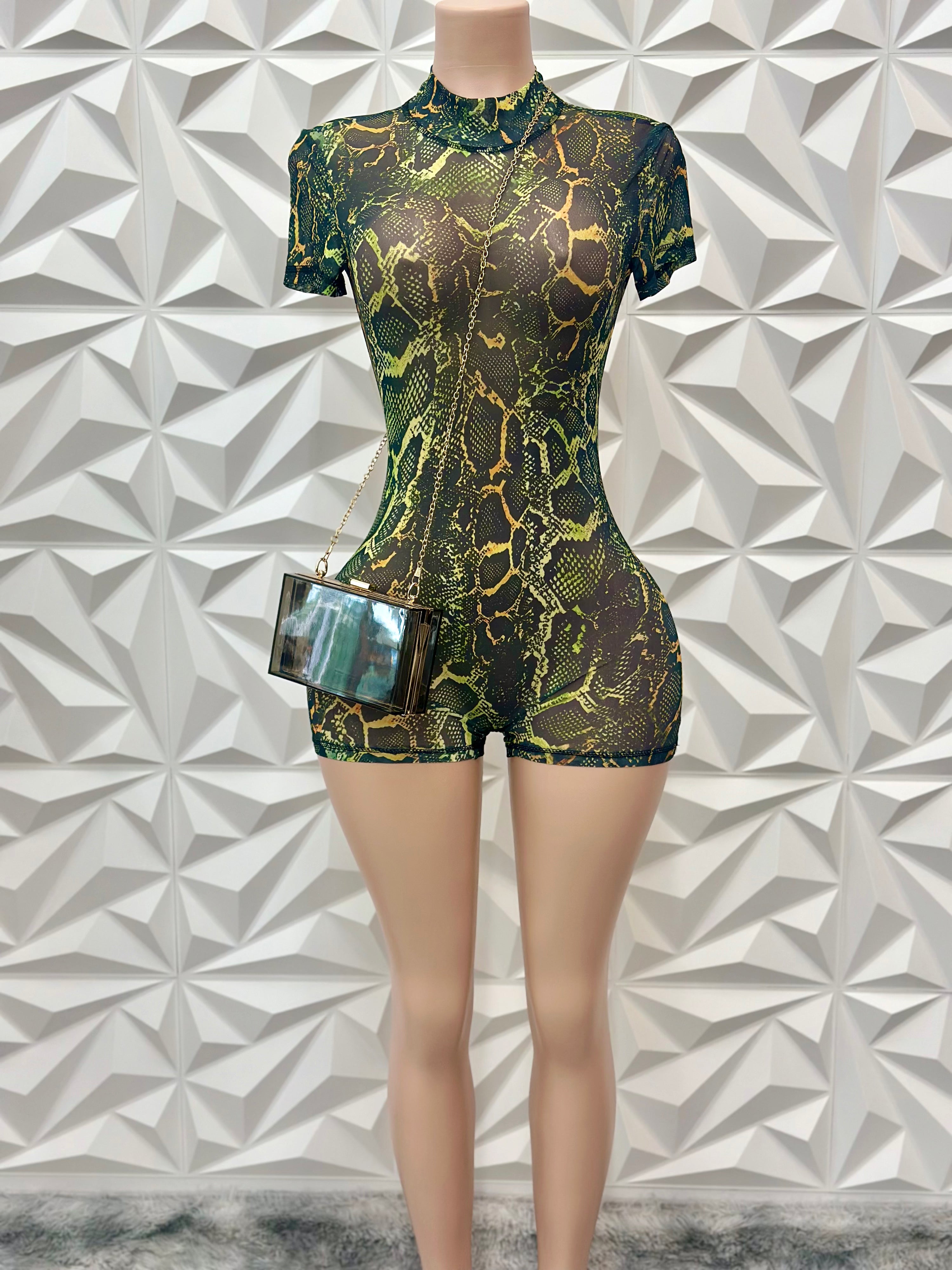 Imperial Romper (Snake Print)